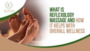 Reflexology massage focusing on pressure points on the feet to promote relaxation, balance, and whole-body wellness