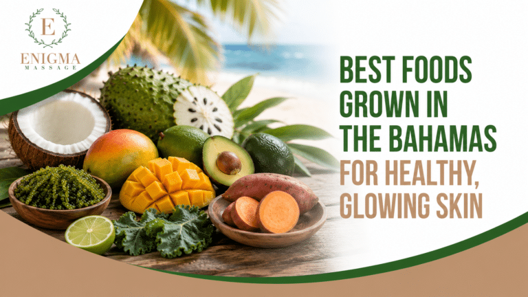 Best foods grown in The Bahamas for healthy, glowing skin including avocado, mango, coconut, soursop and papaya